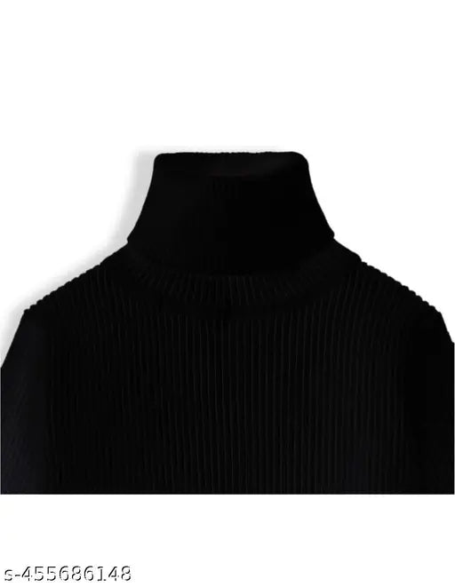 Cotton high neck combo for kids girls in pink, white, black - perfect winter woolen sweater for ages 1-8 years