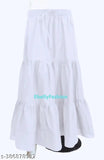 Rayon solid skirt, trendy latest women's skirt, fashionable Rayon skirt for women (size 24-46) on mannequin
