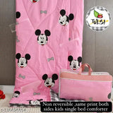 Cotton single bed comforter in panel print, vibrant and cozy for a comfortable sleep