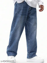 mens visker denim jean solid, baggy, loose fit - 28"/42"/38", 30"/42"/40", 32"/42"/42", 34"/42"/44", India origin
