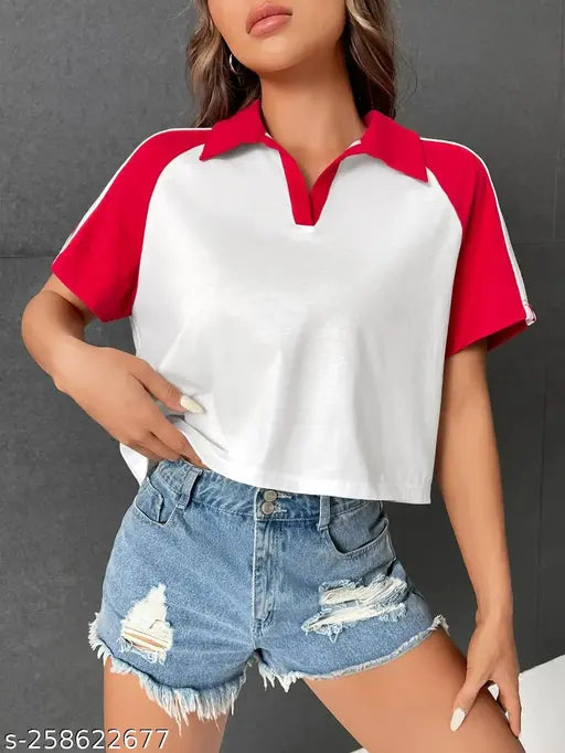 Cotton Raglan collar T-shirt, solid color short sleeves for women or men, size XS-XXXXL from India