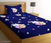 Premium microfiber wrinkle-free single bed sheetset (60x90), cotton designer floral with 1 pillow cover (18x28), ideal for summer adult use, Indian origin