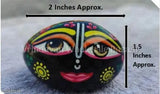 Marble ISKCON Painted Shaligram Stone from Nepal, God Idol for home temple and gifting, originates from India