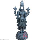 Ceramic Tirupati Balaji Murti, ornate figure from Tirumala Hills, India