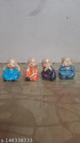 Poly resin, Indian-origin, 4 set baby Buddha statues