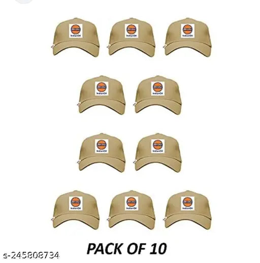 Indian Oil Corporation Ltd 10pec Canvas Patrol Pump Cap Set, printed design for auto accessories, country of origin: India