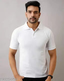 Matty fabric polo cotton blend t-shirt, ultra soft and comfortable, solid color, short sleeves, suitable for any age group, made in India
