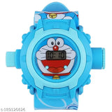 Blue Unisex Doraemon PVC Digital Wrist Projector Watch, 24 images, free size, Indian-made toy watch on wrist