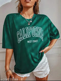 California oversize drop shoulder cotton t-shirt, printed with loose fit and short sleeves, perfect season look, made in India