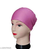 Cotton hijab cap combo pack, solid print in free size for Muslim women, trendy Indian fashion accessory