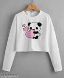 Printed long sleeve western-style cotton crop top for women and girls, high quality at affordable prices