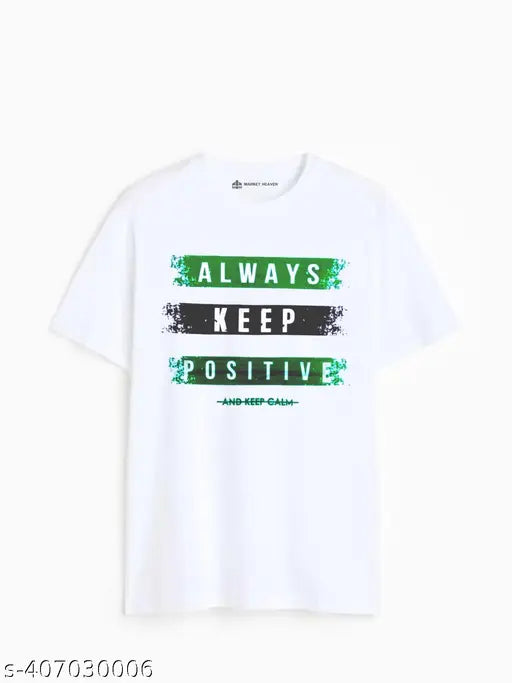 Market Heaven printed polyester t-shirt for men (L, 70in), stylish women's t-shirt (patterned, short sleeves), Indian origin