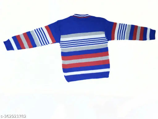 Striped wool boys' sweaters set with full sleeves, crafted for kids comfort & durability (6-5yrs)