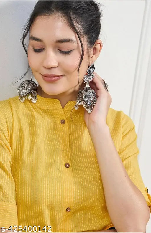 Women's cotton casual kurti palazzo set with pockets, solid color for relaxed Indian wear