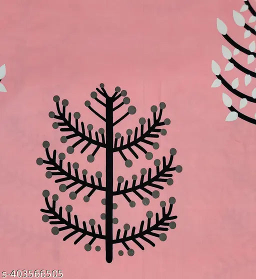 Voguish classic botanical printed king-size bedsheet set, cotton, embroidered pillow covers and cushions, ideal for adult summer use, India origin