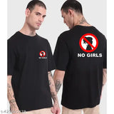 Mens back print cotton blend oversized t-shirt - single pack, large chest size 42in, short sleeves, printed design on display