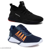 Blue canvas Bersache kids sneakers, pack of 2 - durable, breathable, and slip-resistant casual shoes for daily wear