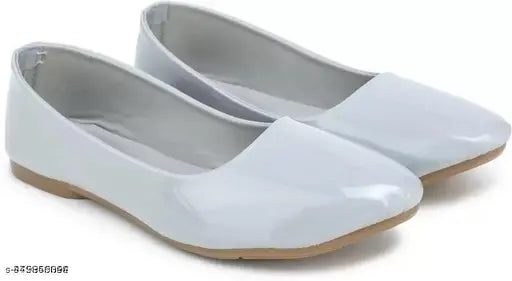 Synthetic grey ballerinas for women - BELLAQ-642, ideal for daily or party wear