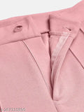 Cotton blend solid trousers for trendy women, modern fashion trouser on display