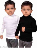 Colorblocked wool kids high neck, long sleeves, 0-3 Months size, India origin