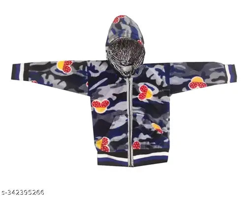 Woolen winter T-shirt pyjama for kids - classic design, full sleeves with mesh inserts, two side pockets, 3-24 months, Indian origin