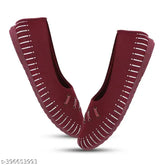 Synthetic summer bellies for women - lightweight, comfortable, and stylish with textured pattern, closed back. Made in India