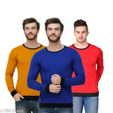 Diwazzo Men's long sleeve cotton t-shirts, solid pattern, available in S-XL, comfortable & cozy style from India