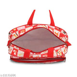 Fabric net waterproof kids bag, free size, red front pocket - perfect for diapers and mother essentials. Made in India