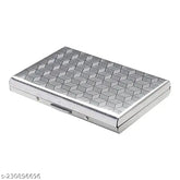 Stainless steel unisex silver wallet (5 compartments, free size, 17cm x 10cm). High-quality minimalist wallet for daily use and travel, perfect as a gift. Made in India