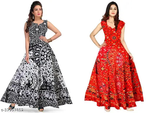 Rajasthani traditional cotton flat sheets with ethnic motifs, ideal for AC rooms and adult use, two multipack in different colors by Krismart elite