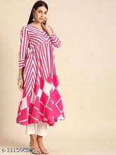 Rayon embroidered anarkali kurta for women & girls, stylish and comfortable, 3/4 sleeves, perfect for parties or formal visits. Made in India