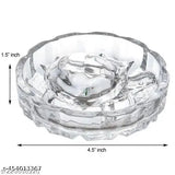 Glass Vastu Feng Shui crystal turtle with plate, 12cm x 12cm x 4cm, Indian origin