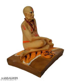 Poly Resin Shree Swami Samarth Murti, intricately crafted 5-inch God Idol from India