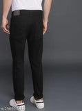 Black cotton jeans, solid black plain style by Agate, size 28/waist 28, length 40, hip 30 (India origin)