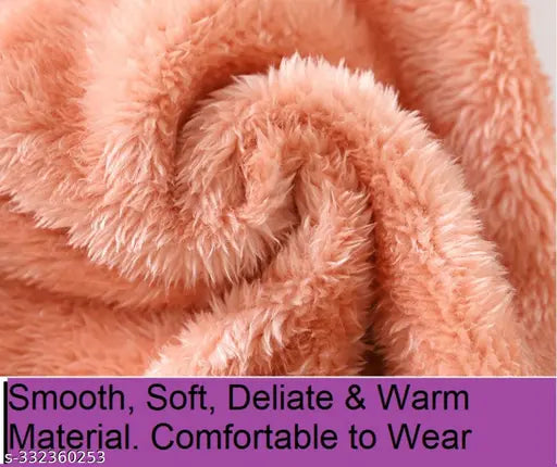 Faux fur unisex vest coat sweater, lightweight V-neck short gilet for toddler6-12 months, soft polyester material