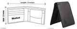 Attractive Men Black Two-Fold Faux Leather Wallet, textured, 2 card slots, coin pocket, 80g, PU leather