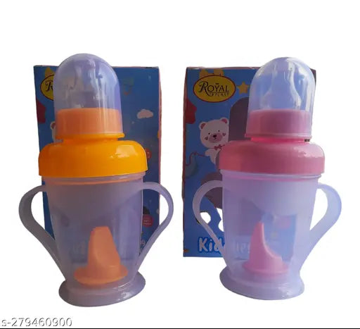 Multicolor BPA-free leak-proof baby sipper cups (300ml each), double handle design for easy grip