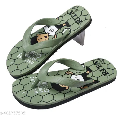 Green printed net RITAGOAL rubber sole toddler shoe, size 3-3.5 years, India origin