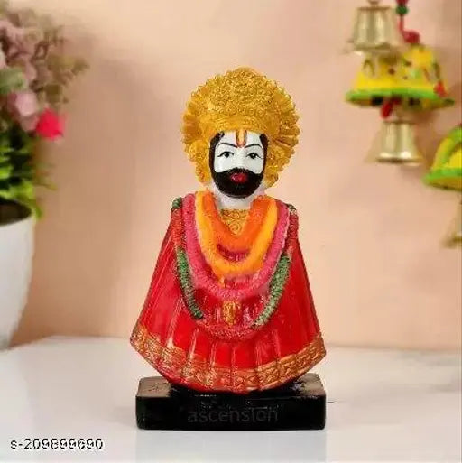 Handcrafted Poly Resin Shyam Ji Figurine, Indian deity decorative showpiece for car dashboard, home pujaghar, office puja corner