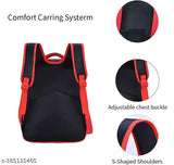 Polyester blue rocket launcher school backpack with pencil pockets, perfect for students class 1-8. Versatile and functional, fits a laptop (32x28x2cm). Made in India