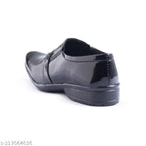 Black patent leather boys' party shoes - textured net, slip-on, lightweight, comfortable, suitable for ages 2-8 years, Indian origin