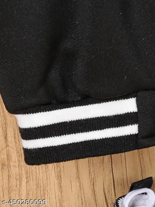 Boys color block fleece jacket with letter design, woolen, long sleeves, 18-24 months size, India origin