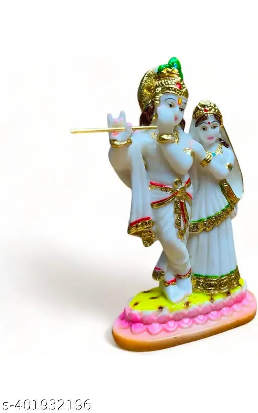 Marble Kamal Radha Krishna idol (10cm x 15cm x 6cm), exquisite figurine for home decor
