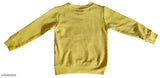 Pink, yellow, charm pink loopknit cotton sweatshirt with applique work, long sleeves, round neck, trendy for any occasion