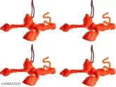 Plastic hanging figurines, 4 pcs of Flying Lord Hanuman, Indian dashboard decor