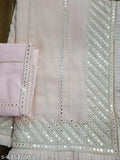 Glamour Unveiled 9mm Sequence & Zari Work Georgette Pallu Sari with Boluse, contemporary Indian ethnic couture on display