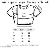 Lavender Lycra crop top with cat print, women's casual summer wear, Indian origin