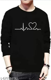 Black Full-Only Lifeline Men's Polycotton Long Sleeve T-Shirt, printed with urban streetwear design. Trendy and stylish tee in bulk, perfect for everyday wear. Made in India