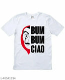 Mg brand Money Heist Bella ciao fan art cotton t-shirt on model, short sleeves, vibrant print