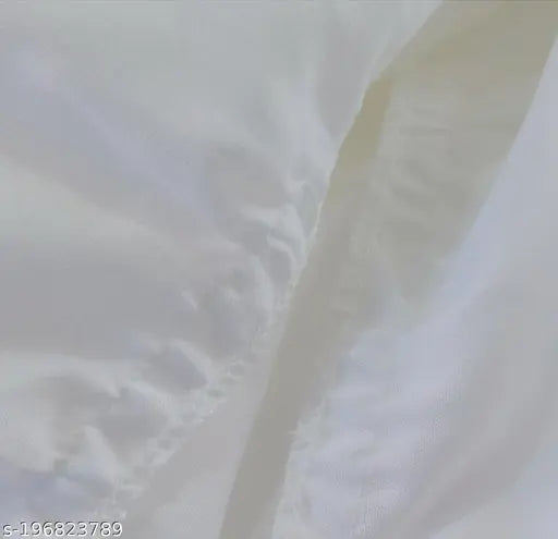 Striped rayon woman's long iskar, featuring intricate net pattern, size 24, made in India